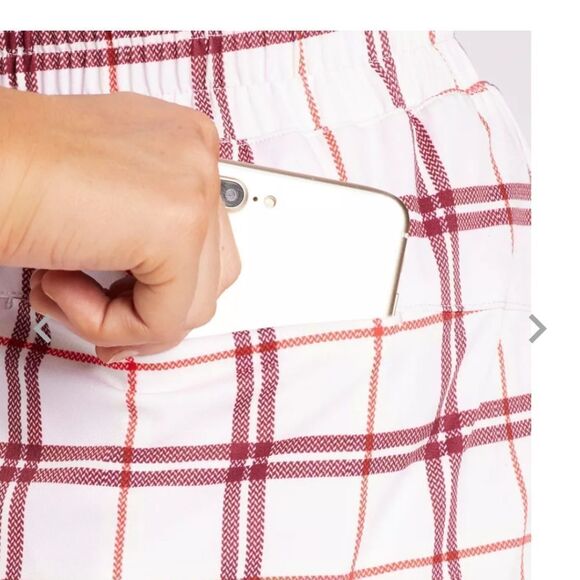 Lady Hagen Clubhouse 16" Woven golf  Skort Plaid Pink Sz XXL NWT - Picture 9 of 9